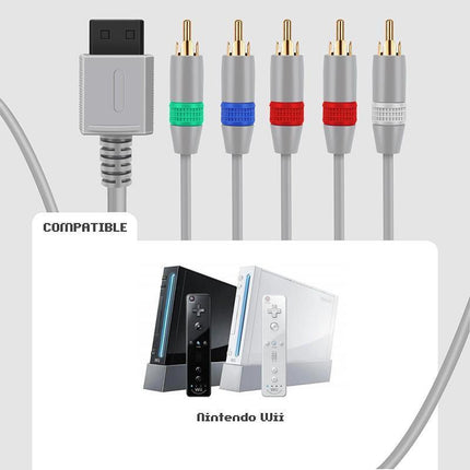 HDTV 5 RCA Component HD TV Audio Video Cable for Nintendo Wii amp WiiU U Console - Aimall