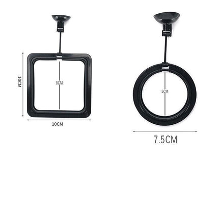 Fish Feeding Ring Aquarium Fish Tank Feeder Floating Fish Food Feeder Fish Food Black - Aimall