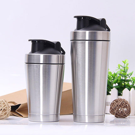 500/750ML Stainless Steel Protein Blender Shaker Cup Bottle Mixed Water Sport