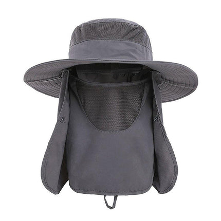 2PCS Outdoor Fisherman Hat Men Women Sun Protection Fishing Cap Bucket Hat