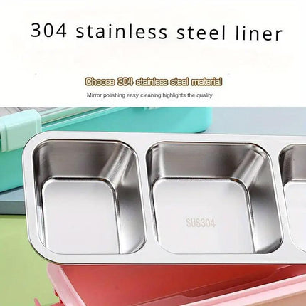 Stainless Steel Lunch Box Compartment Bento Box Food Container for Meal Prep Use