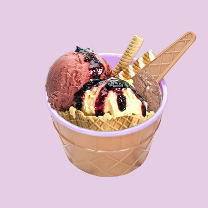 7Pc Set Colourful Ice Cream Cups and Bowls with Spoons Dessert Gift Set