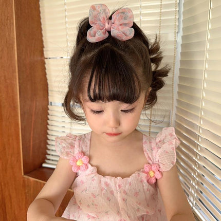 Cute Bow School Hairclips Mesh Yarn Hair Accessories Bow Girl Kids Party Gift - Aimall