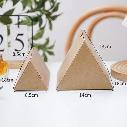 20pcs Triangle Cake Box for Sandwich Lunch Small Food Packaging Simple Design