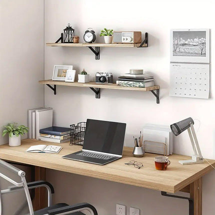 4pcs Solid Wall Shelf for Living Room Bedroom Entrance Storage Floating Shelves