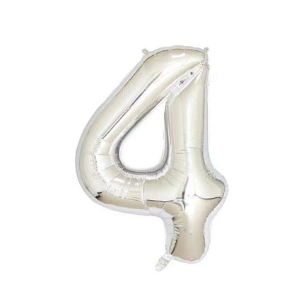 Foil Number Balloon 40" Rose Gold Silver Rainbow Birthday Party Wedding Silver - Aimall