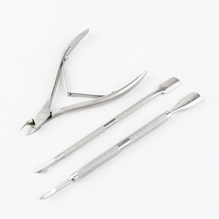 3pcs Manicure Tool Set for Dead Skin Removal Nail Care Pedicure Kit Essentials