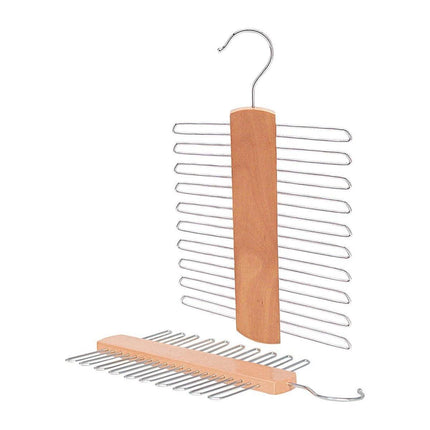 2PCS Double Hook Silk Scarf Towel Rack Organizer Tie Hanger Closet Storage
