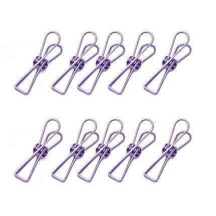 10X Spring Paperclips Metal Wire Hollow Out Clips 33mm Mini Binder Paper Clip - Aimall