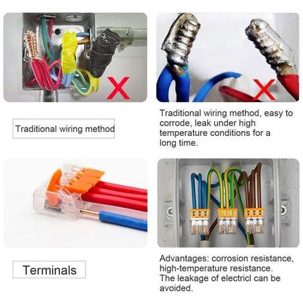 75PCS 221 Electrical Connector Wire Block Clamp Terminal Cable 2/3/5Way HOT - Aimall