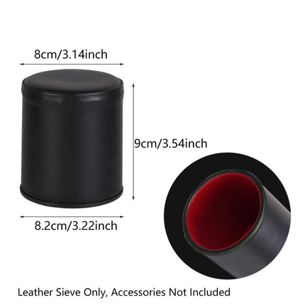 6pcs Leather Sieve Cups Dice Cups Set Colorful Cups for Board Game Players