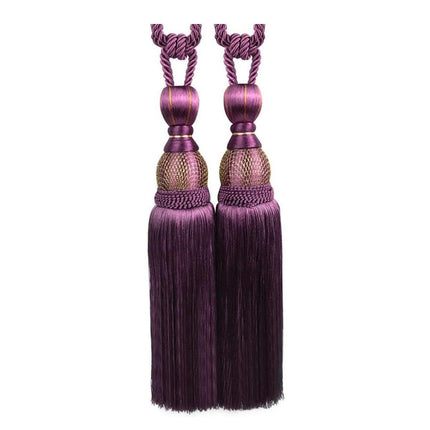 1pair Curtain Tiebacks Hanging Balls Tassel Rope Decorative Curtain Holders