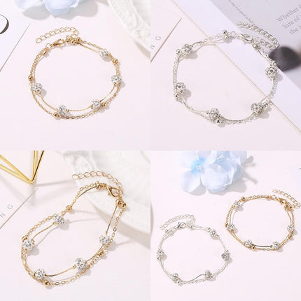Women Double Layer Anklet Multi Layer Simple Fashion Jewellery Summer