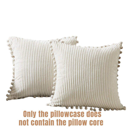 2PCS Corduroy Pillow Cover Luxury Decorative Cushion Case for Sofa Living Room