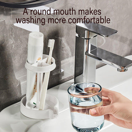 3Colours Bathroom Dustproof Toothbrush Holder Toothpaste Storage Rack Essentials
