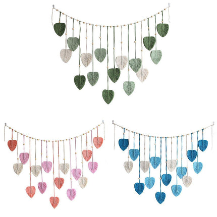 Bohemian Decorative Woven Tassel Leaf Wall Hanging Bedroom Home Wall Decoration