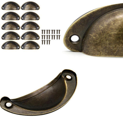 30X Modern Cup Cabinet Handle Knob Drawer Furniture Door Pull Shell Cupboard - Aimall