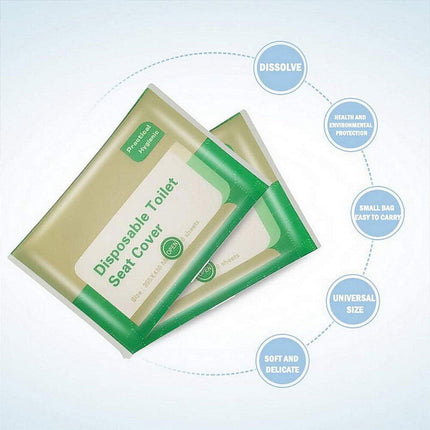 10PCS Disposable Soluble Water Toilet Seat Cover Travel Portable Hygiene Mat