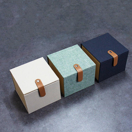5pcs Small Gift Fabric Flap Box Exquisite Packaging and Storage Boxes Set
