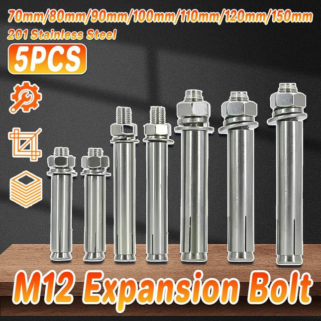 M12 Stainless Steel Expansion Anchor Bolts Heavy Duty Hex Head Screws