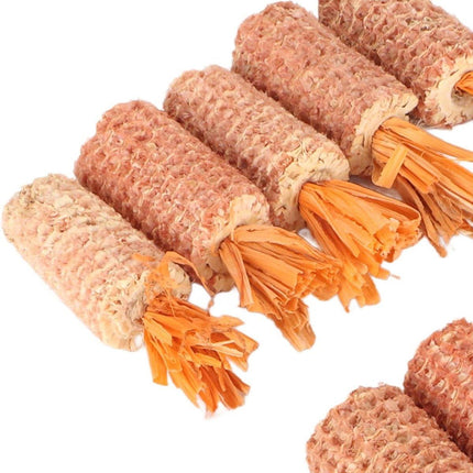 10pcs Pet Chewing Radish Hamster Toys Corn Cob Teething Sticks for Small Animals