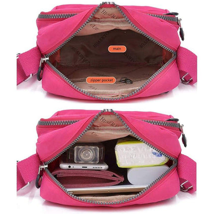 Ladies Shoulder Bag Nylon Fabric Lightweight Crossbody Small Casual Handbag