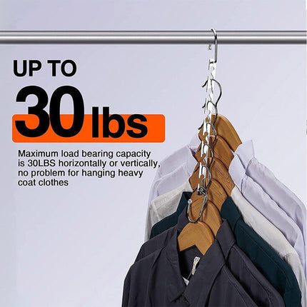 Clothes Hanger Space Saving Hook Folding Wardrobe Multipurpose Rack Coat Pants