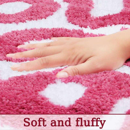 Absorbent Non Slip Letter Flocking Home Carpet Floor Mat Bed Blanket Bedroom Rug
