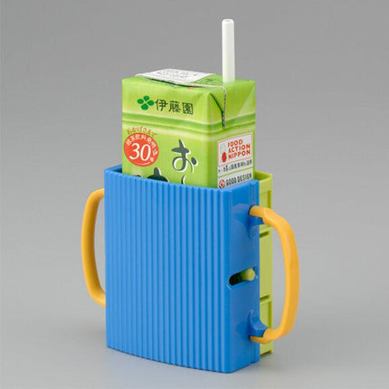 Adjustable Folding Juice Box Holder No-Squeeze Cup for Little Ones 2-Pack