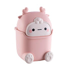 Mini Monster Trash Can Desktop Flip Top Garbage Bin Small Plastic Waste Basket