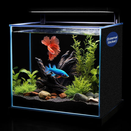 10PCS Black Aquarium Background Sticker Self Adhesive Waterproof Fish Tank Film