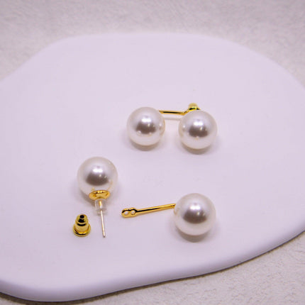 Temperament Double Pearl Stud Earrings Simple Elegant Jewelry for Women Gifts