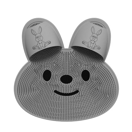 Silicone Foot Scrubber Rabbit Tub Mat Suction Cup Exfoliating Brush Cleaning Mat