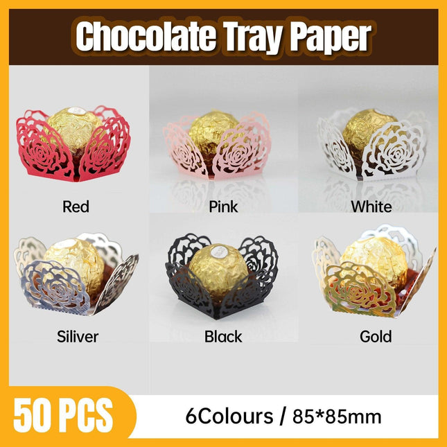 Wedding Party Celebration Candy Chocolate Box Wedding Hollow Rose Lace Decor