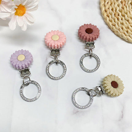 Silicone Daisy Flower Sunflower Brim Clip Anti-Slip Chrysanthemum Cap Holder