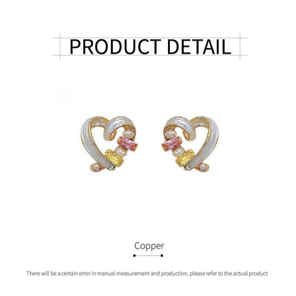 Elegant Niche Hollow Love Earrings Geometric Design Simple Personality Jewelry