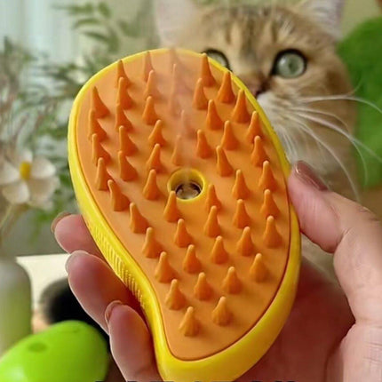 Electric Pet Hair Brush 3 in 1 Steamy Dog Cat Hair Grooming Bath Spray Tool