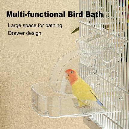 Parrot Bathing Cage Accessories Large Multi Purpose Bird Bathtub Sleeping Nest