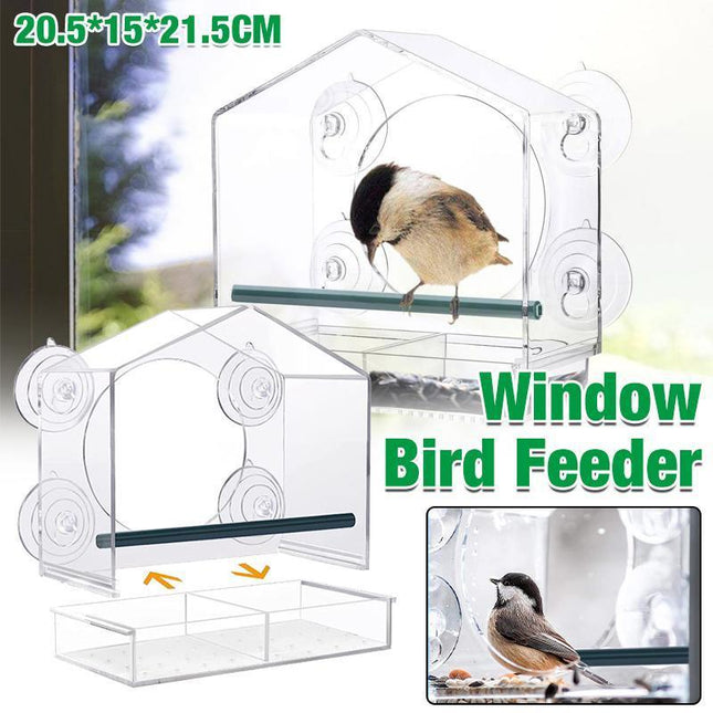 Large Window Bird Feeder Strong Suction Cups Superior Design Lifetime Guarantee - Aimall