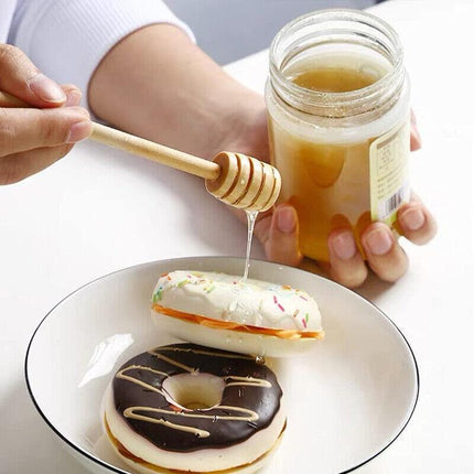 30PCS Mini Wooden Honey Dipper Stick for Honey Jar Dispense Drizzle Party Favors - Aimall