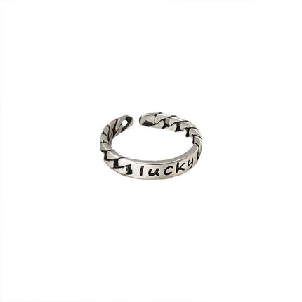 Geometric Cross Opening Ring Women Adjustable Retro Fashion Jewelry Gift