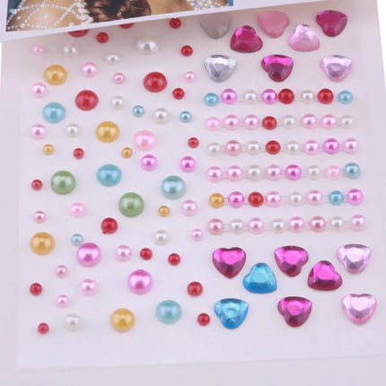 Face Gems Tattoo Eye Jewels Festival Body Crystal Make Up Sticker Diamond Pearls - Aimall