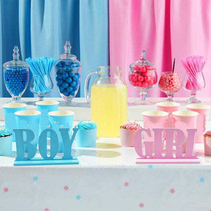 Wooden Baby Shower Party Decorations Gender Reveal Centerpieces Newborn Crafts