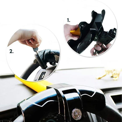 Car Steering Wheel Lock T-Type Anti-Theft Lock for Vehicle Security Protection