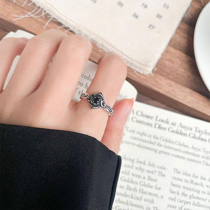 Non-Fading Hip Hop Open Ring for Girls Stylish Adjustable Fashion Jewelry