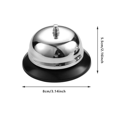 2X Service Call Bell Silver Kitchen Hotel Counter Reception Restaurant Desk Ring