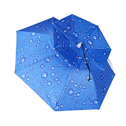 2-Layer Outdoor Foldable Sun Umbrella Hat Fishing Camping Headwear Cap Head Hat
