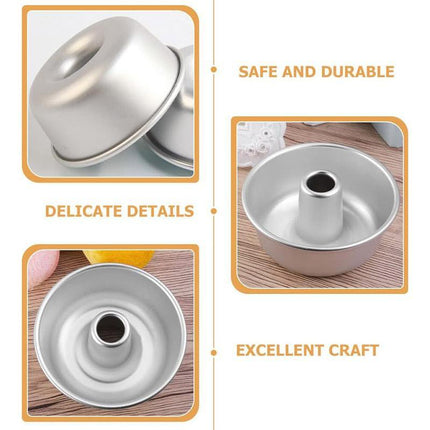 4pcs 4 Inch Hollow Mould Cake Bread Baking Mould Nonstick Round Cake Pan Set