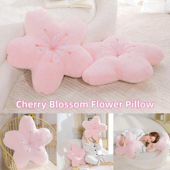 Pink Cherry Blossom Nap Pillow Soft Sleeping Pillow for Office Children Students