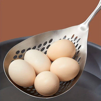 304 Stainless Steel Kitchen Colander Long Handle Noodle Dumpling Strainer Spoon